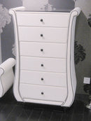 Auspicious Transitional Tufted Leather Platform Bed