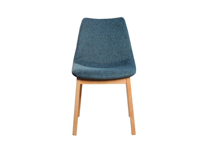 Modrest Chrissy - Modern Blue Fabric Dining Chair (Set of 2)