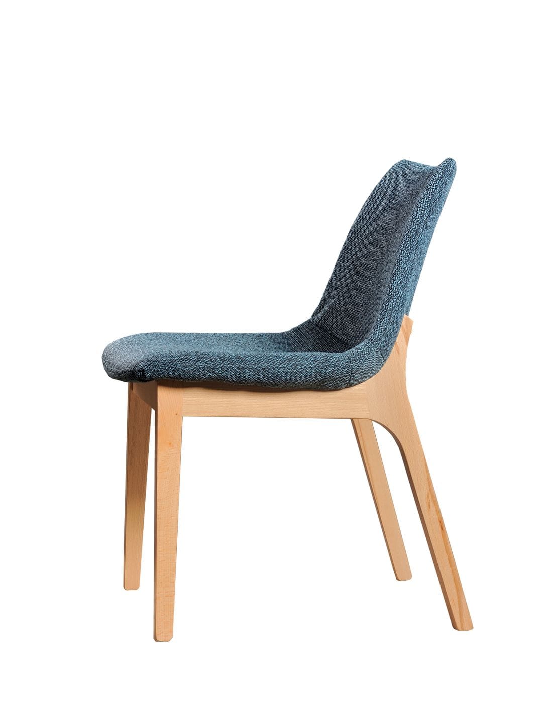 Modrest Chrissy - Modern Blue Fabric Dining Chair (Set of 2)