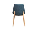 Modrest Chrissy - Modern Blue Fabric Dining Chair (Set of 2)