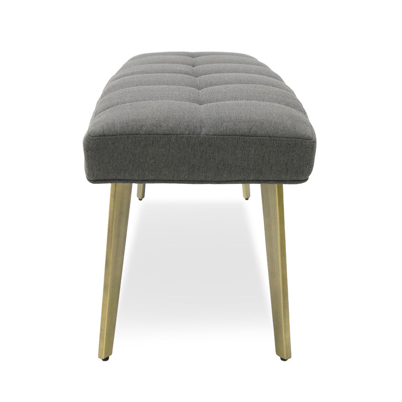 Modrest Cici - Contemporary Grey & Antique Brass Bench