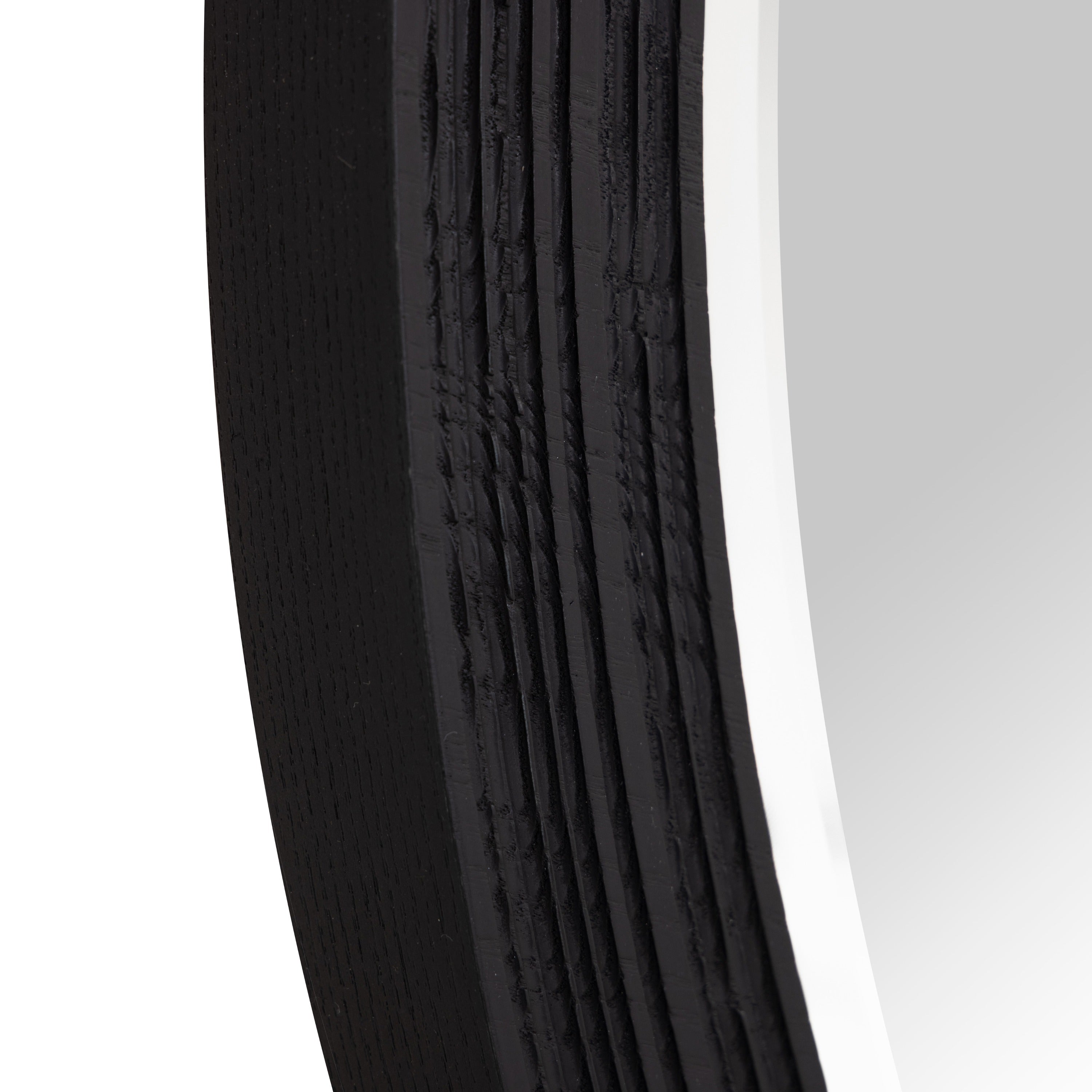Lamod Cirque - Modern Black Ash Round Mirror
