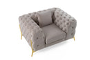 Divani Casa Clarice - Transitional Light Beige Velvet Chair