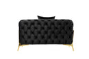 Divani Casa Clarice - Transitional Black Velvet Chair