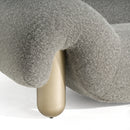 Divani Casa Clarity - Contemporary Grey Fabric Accent Chair