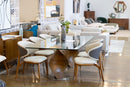 Modrest Cleveland - Contemporary Glass and Walnut Dining Table