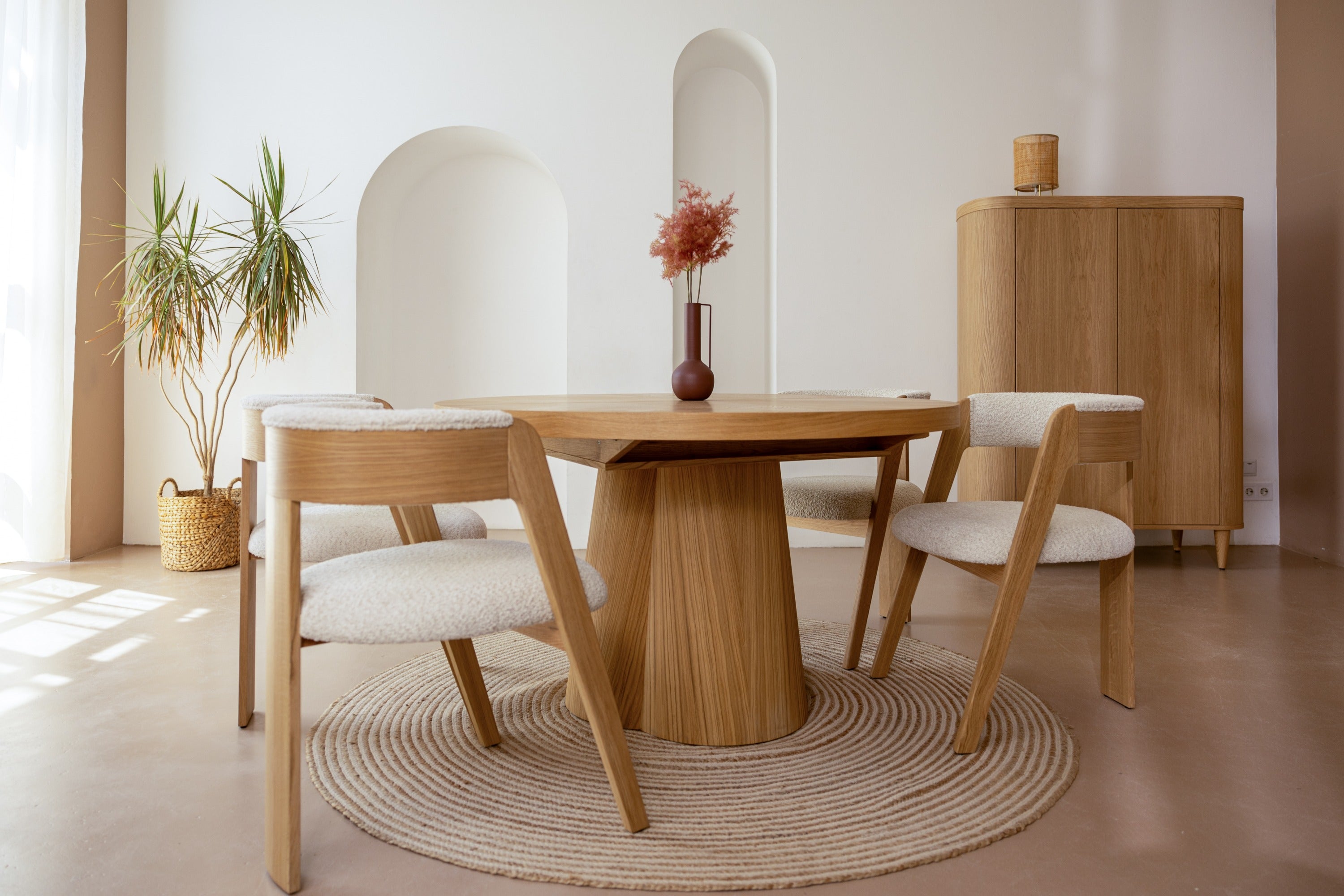 Modrest Cloud - Modern Natural Oak Extendable Dining Table
