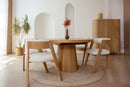 Modrest Cloud - Modern Natural Oak Extendable Dining Table