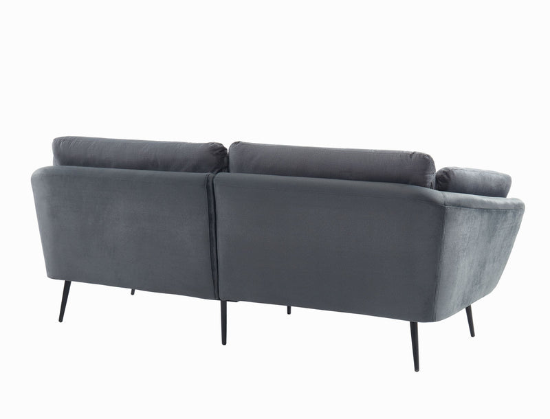 Divani Casa Cody - Modern Dark Grey Fabric Sofa