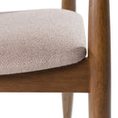 Modrest Cohen - Mid-Century Modern Tan Fabric + Walnut Dining Chair