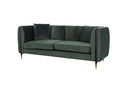 Divani Casa Oswego - Modern Dark Green Jade Sofa