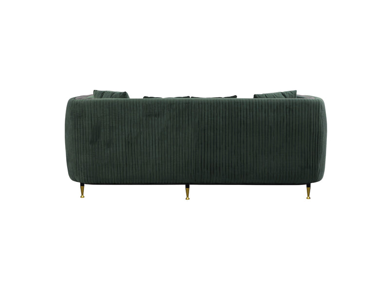 Divani Casa Oswego - Modern Dark Green Jade Sofa