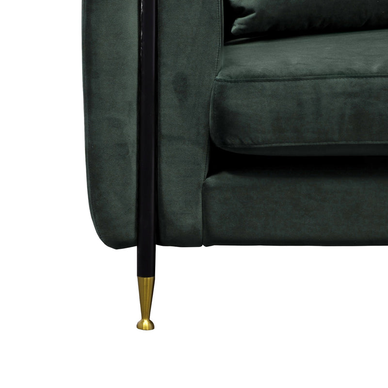 Divani Casa Oswego - Modern Dark Green Jade Sofa