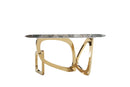 Modrest Colton - Glam Brown & Gold Console Table