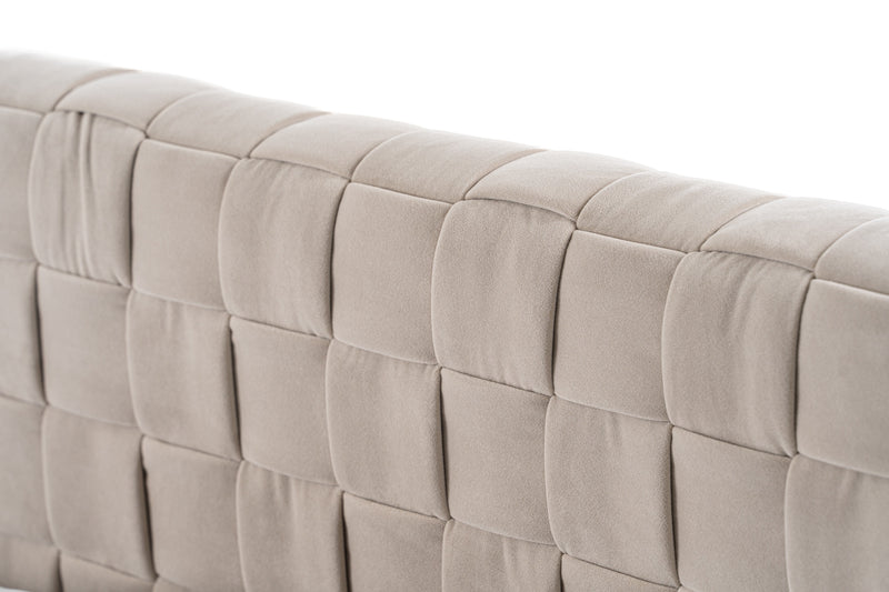 Modrest Concord - Modern Light Grey Velvet Bed