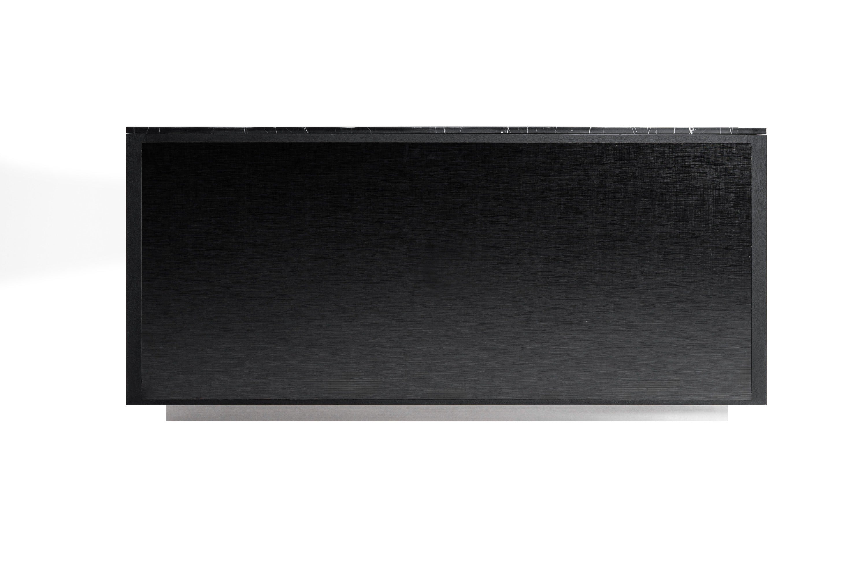 Modrest Concord - Modern Black Marble + Black Ash + Aluminum Dresser