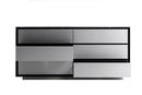 Modrest Concord - Modern Black Marble + Black Ash + Aluminum Dresser