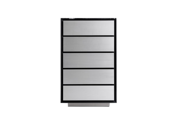 Modrest Concord - Modern Black Marble + Black Ash + Aluminum Chest
