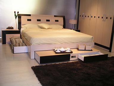 Concorde Modern Queen Bedroom Set with Storage and Mattress
