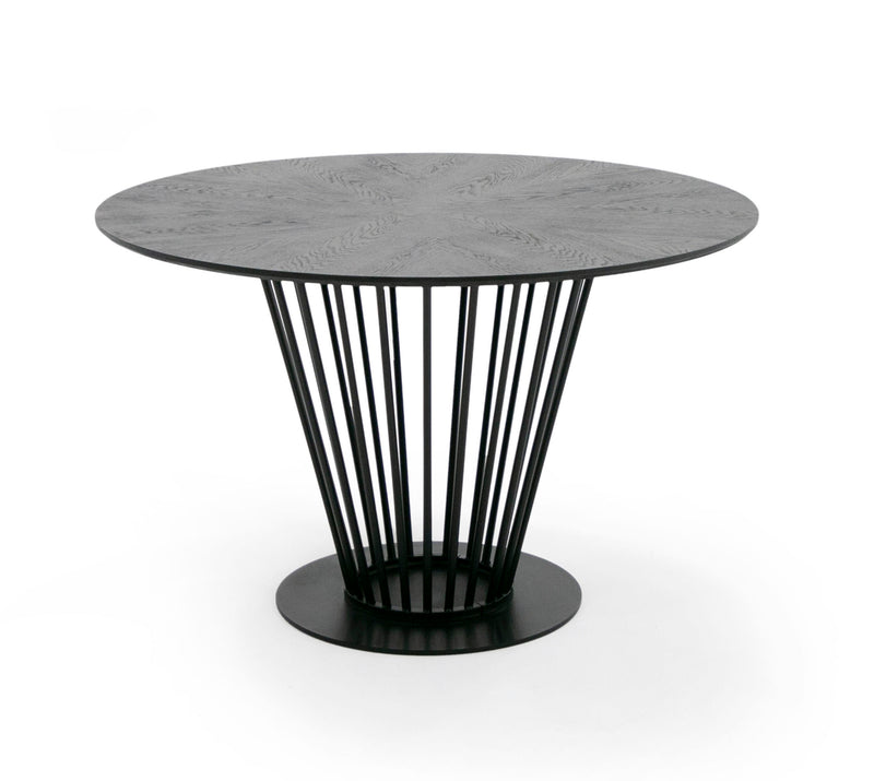 Modrest Conroy - Modern Black Round Dining Table