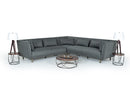 Divani Casa Conway Mid-Century Grey Fabric Sectional Sofa
