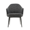 Modrest Cora - Modern Grey Fabric & Leatherette Dining Chair