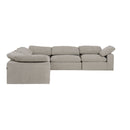 Divani Casa Corinth - Modern Gray Fabric Sectional Sofa with 3 Power Recliners