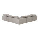 Divani Casa Corinth - Modern Gray Fabric Sectional Sofa with 3 Power Recliners