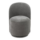 Modrest Correa - Modern Dove Grey Fabric Swivel Dining Chair