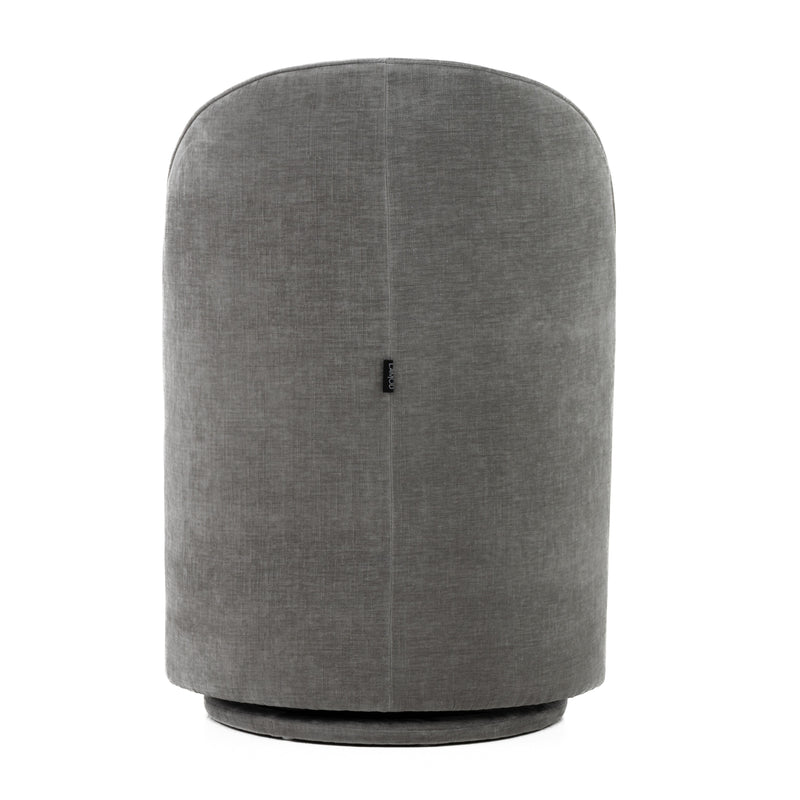 Modrest Correa - Modern Dove Grey Fabric Swivel Dining Chair