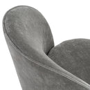 Modrest Correa - Modern Dove Grey Fabric Swivel Dining Chair