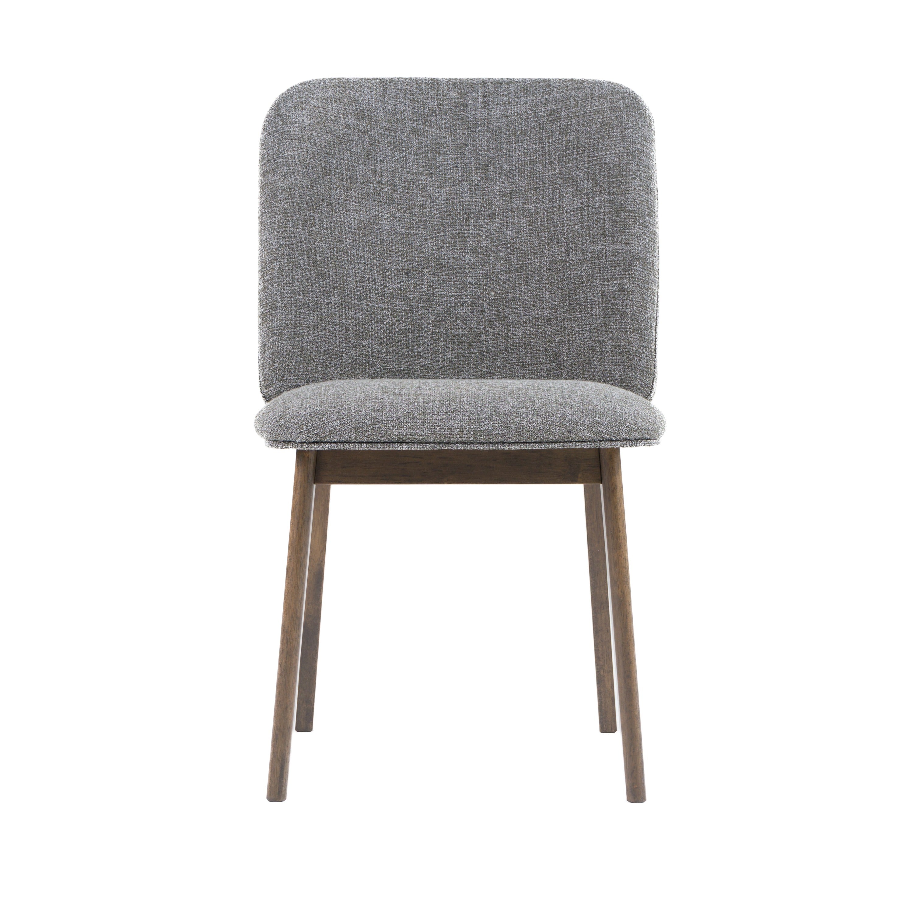 Modrest Costello - Mid-Century Modern Grey Fabric + Wenge Dining Chair (Set of 2)