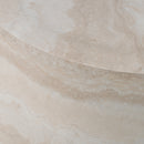 Modrest Cozad - Modern Faux Travertine Round End Table