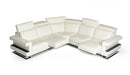 Lamod Italia Crosby - Italian Modern White Leather Sectional Sofa