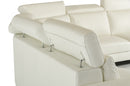 Lamod Italia Crosby - Italian Modern White Leather Sectional Sofa