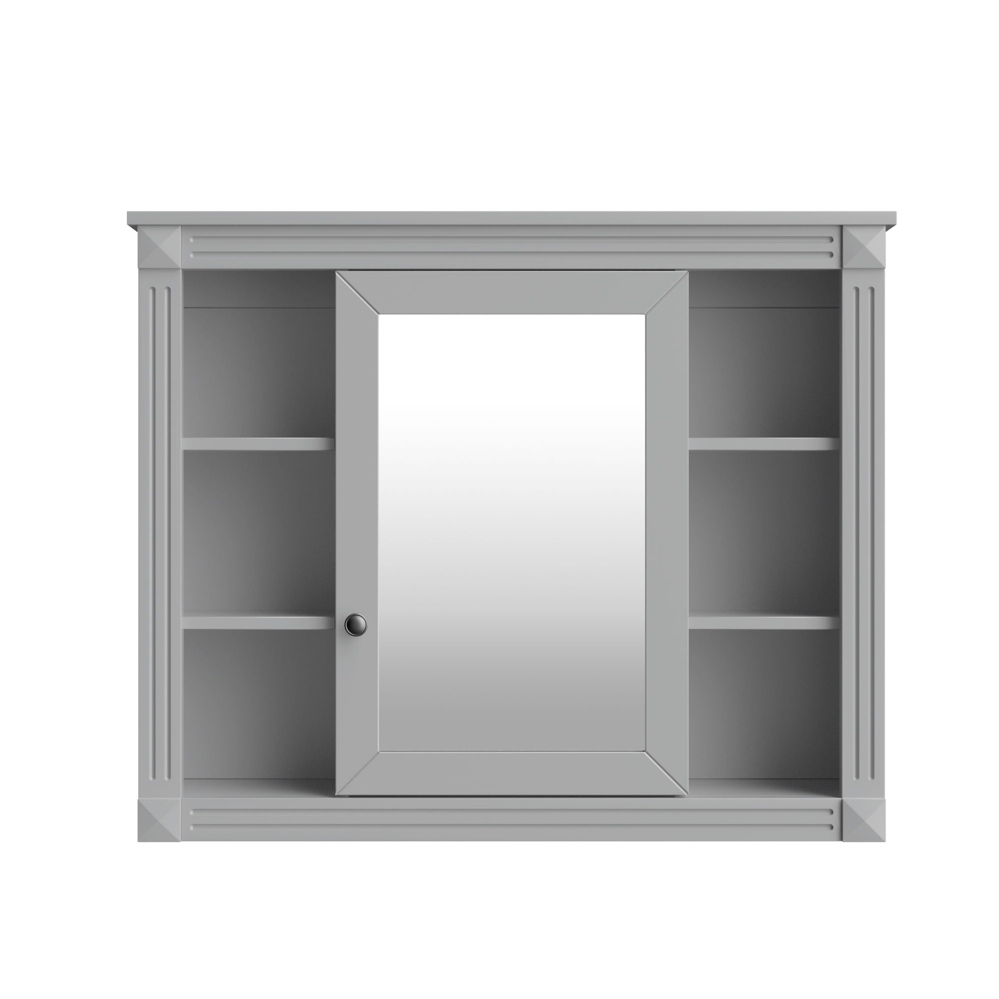 Bathroom Vanity With Top Sink, Mirror Cabinet, 2 Soft Closing Doors & 2 Drawers