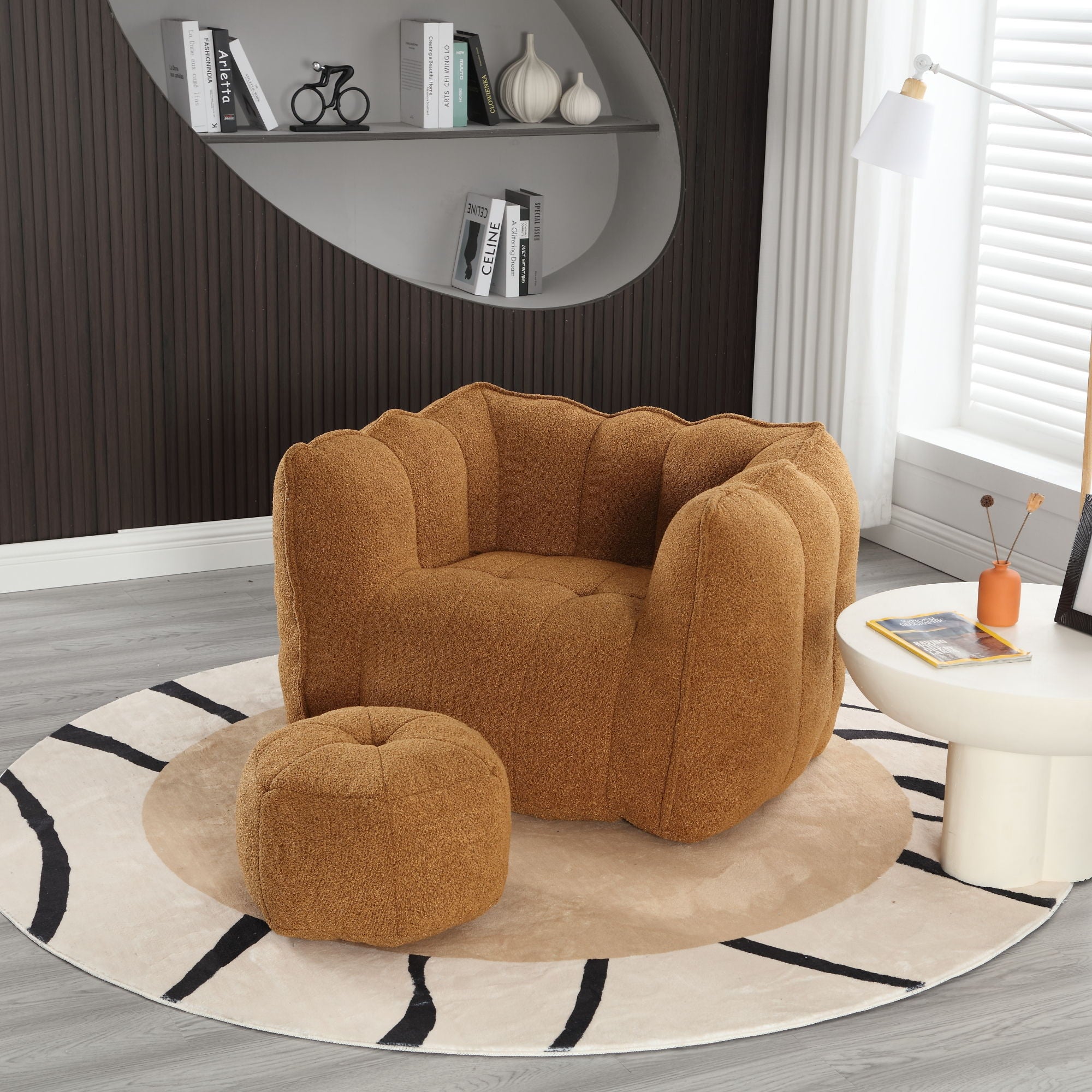 Soft Bean Bag Chair With High Resilient Foam