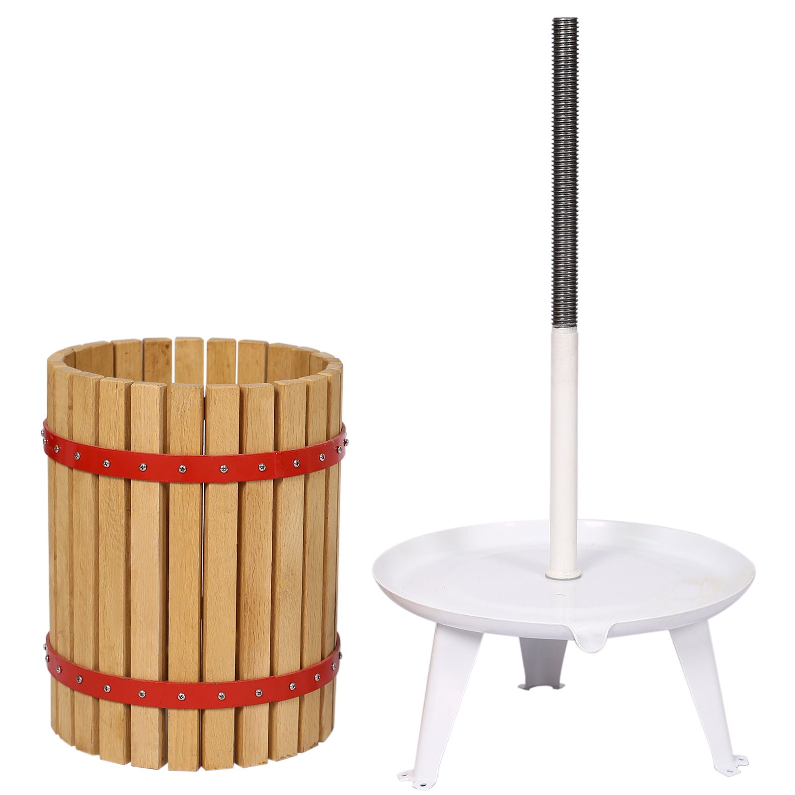 Manual Juice Maker Fruit Wine Press And Crusher With Filter Bag For Apple, Grape, And Berries - Green