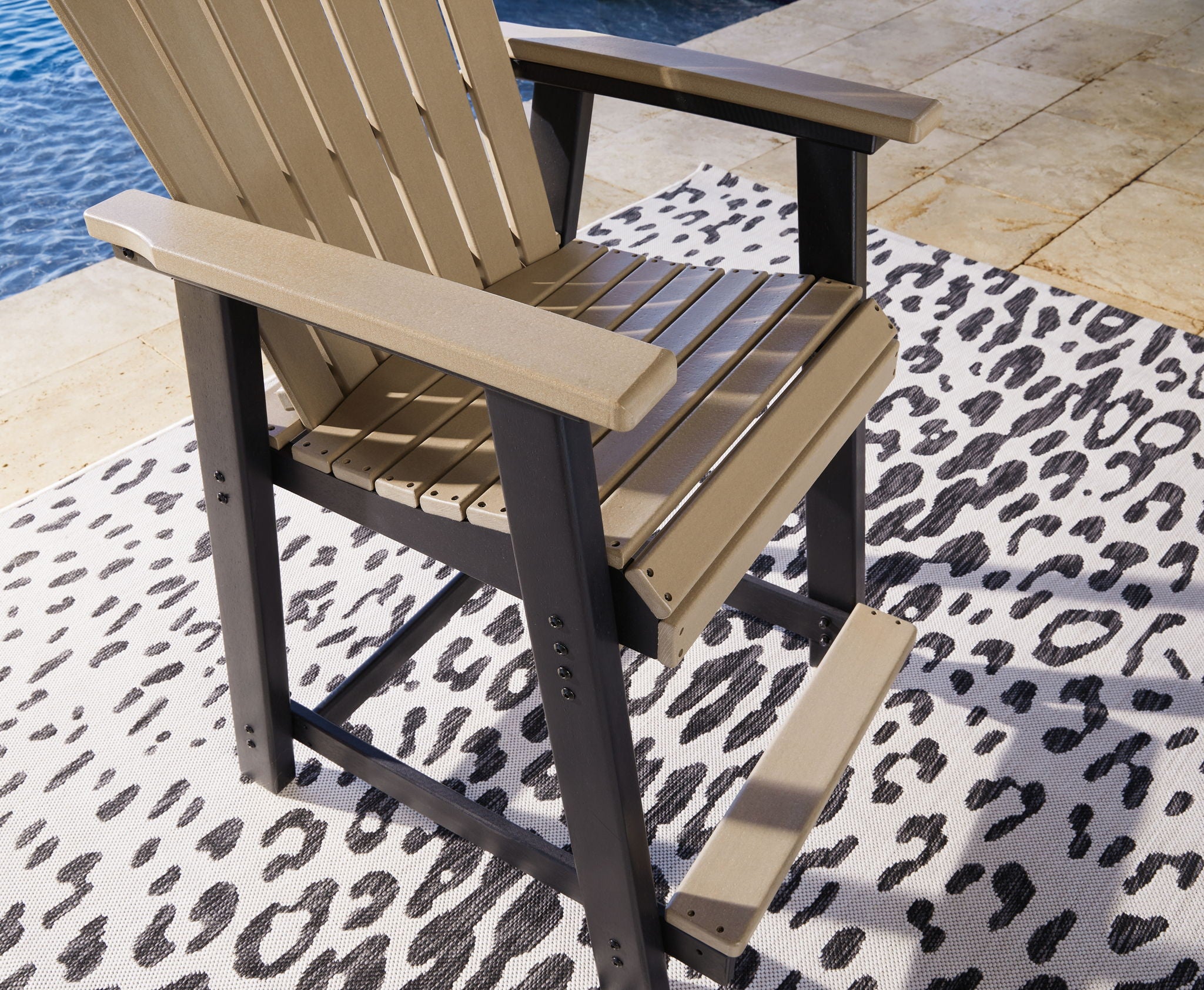 Fairen Trail - Barstool (Set of 2) - Black / Driftwood