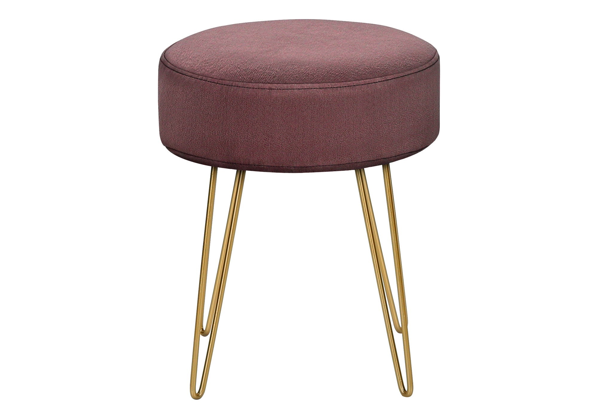 Ottoman, Pouf, Footrest, Foot Stool, Round Metal Legs, Contemporary, Modern