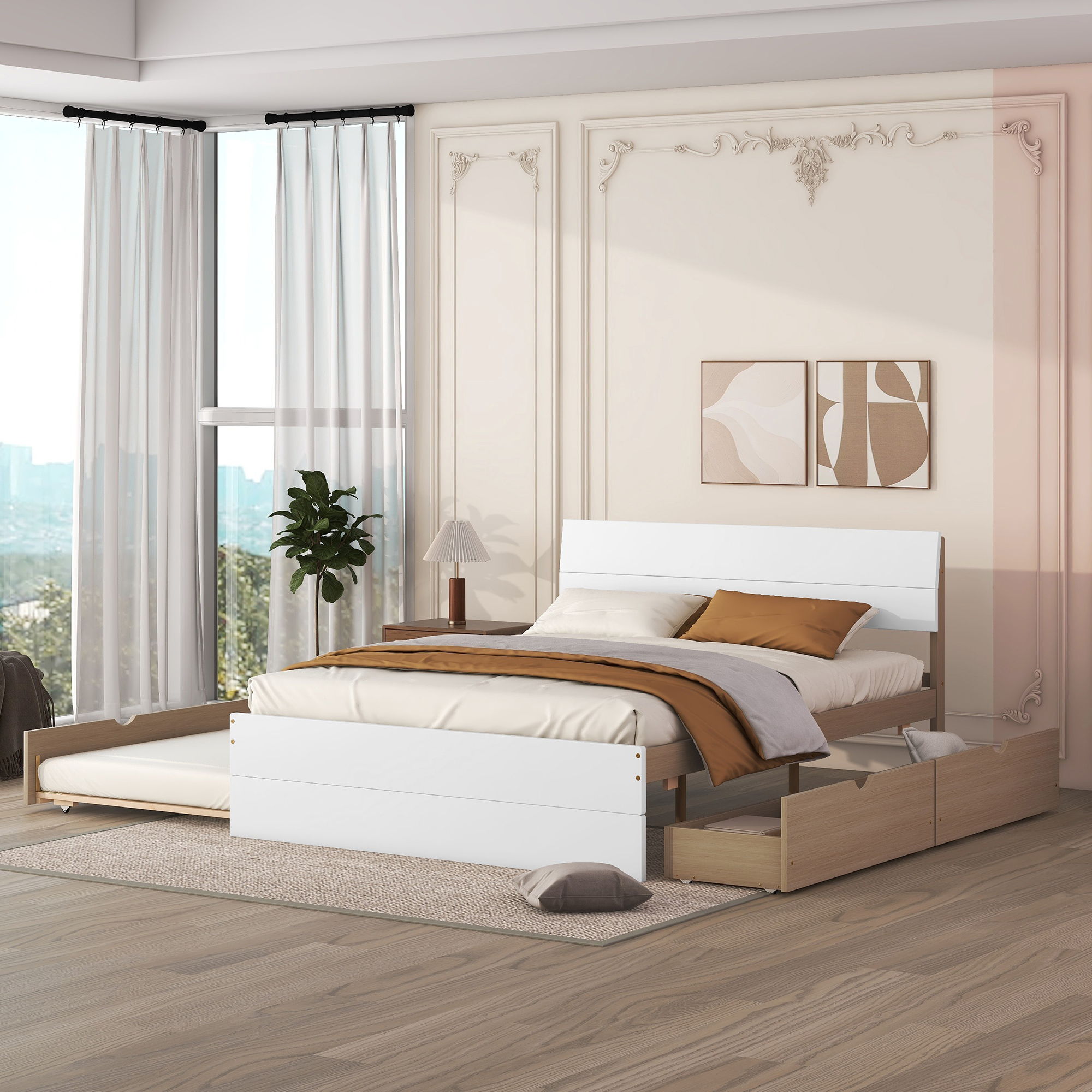 Modern Bed Frame With Headboard And Footboard