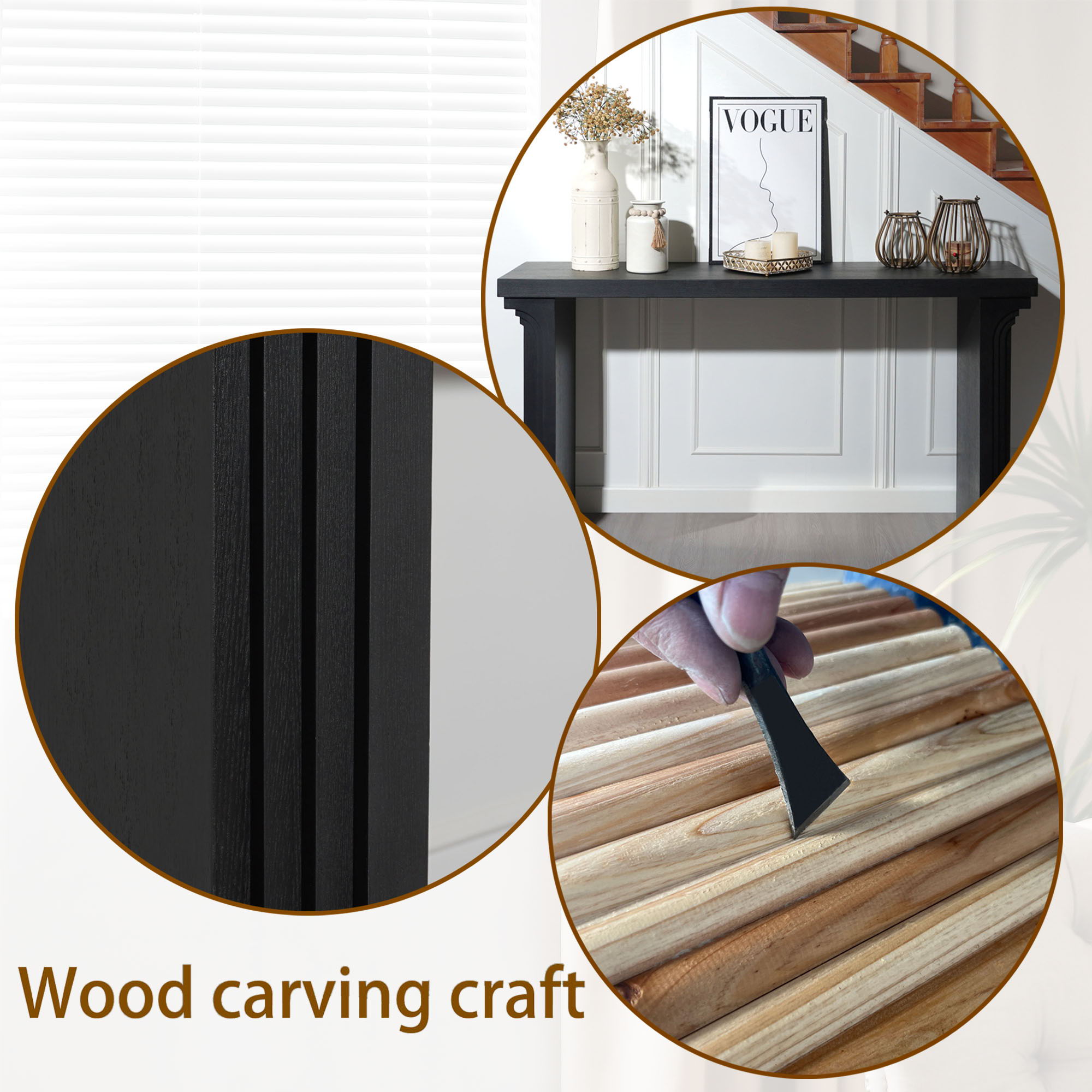 Console Table With Decorative Molding