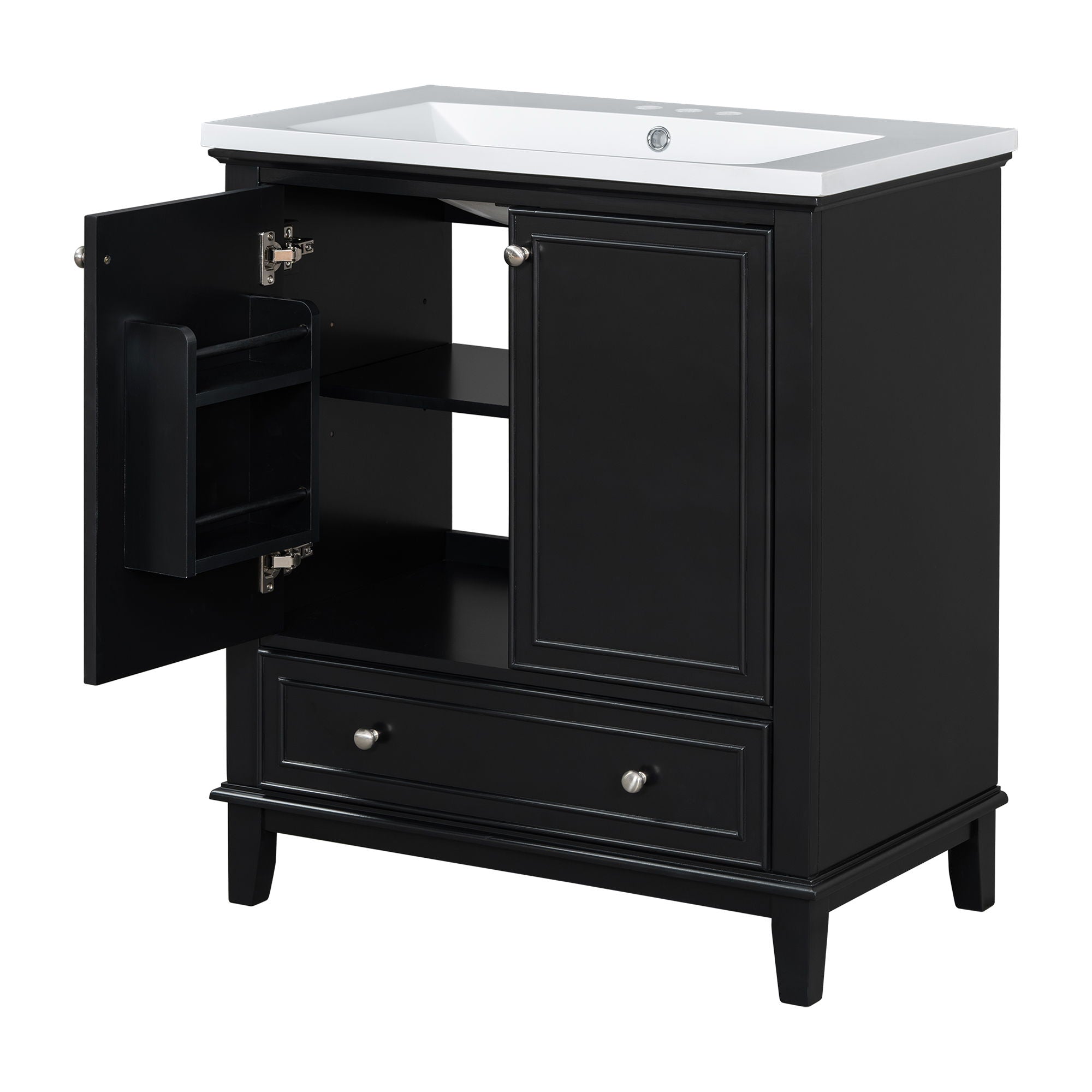 Modern Bathroom Vanity With Sink Combo, Multi Functional Cabinet With Doors And Drawer
