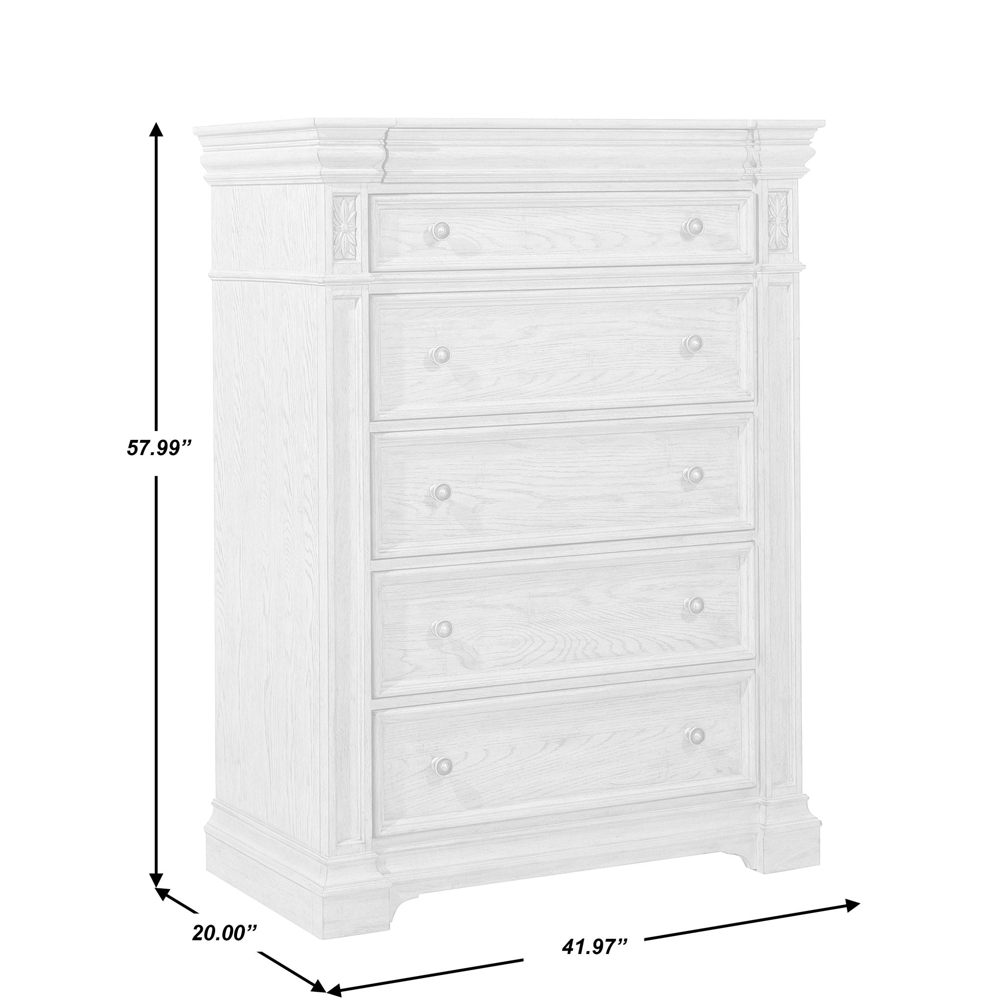 Kingsbury - 6 Drawer Chest - Gray