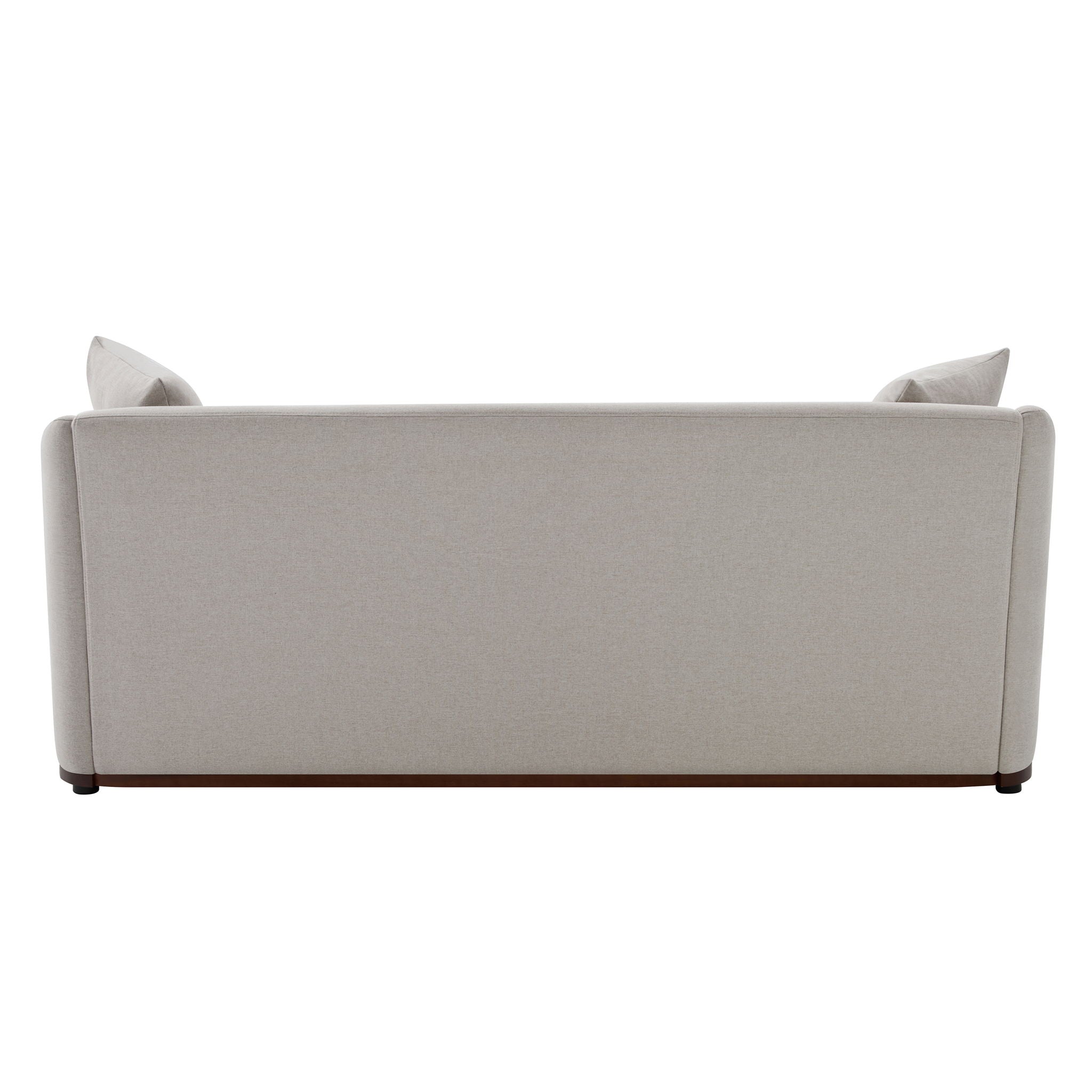 3 Seater Sofa With Wrap Around Armrests And Throw Pillows