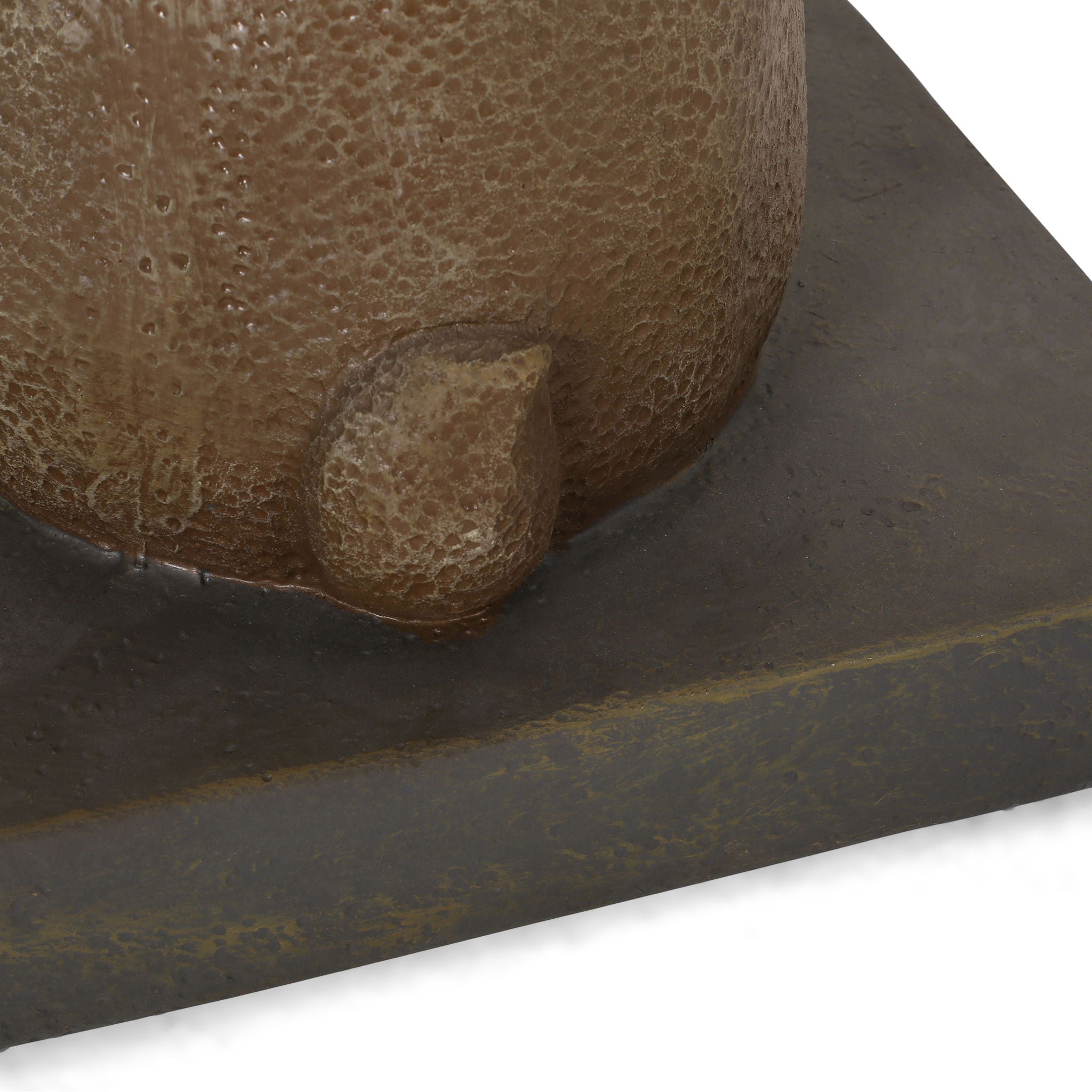 Hand Crafted Rabbit Umbrella Base With Playful Design - Light Brown