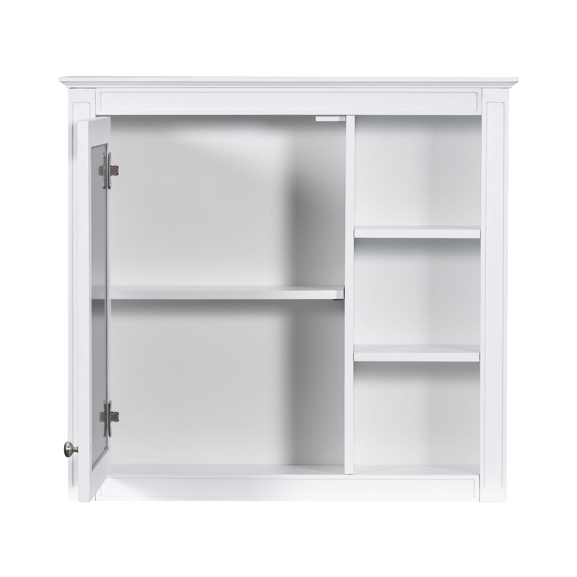 Wall Mounted Medicine Cabinet With Mirror And 3 Open Shelves