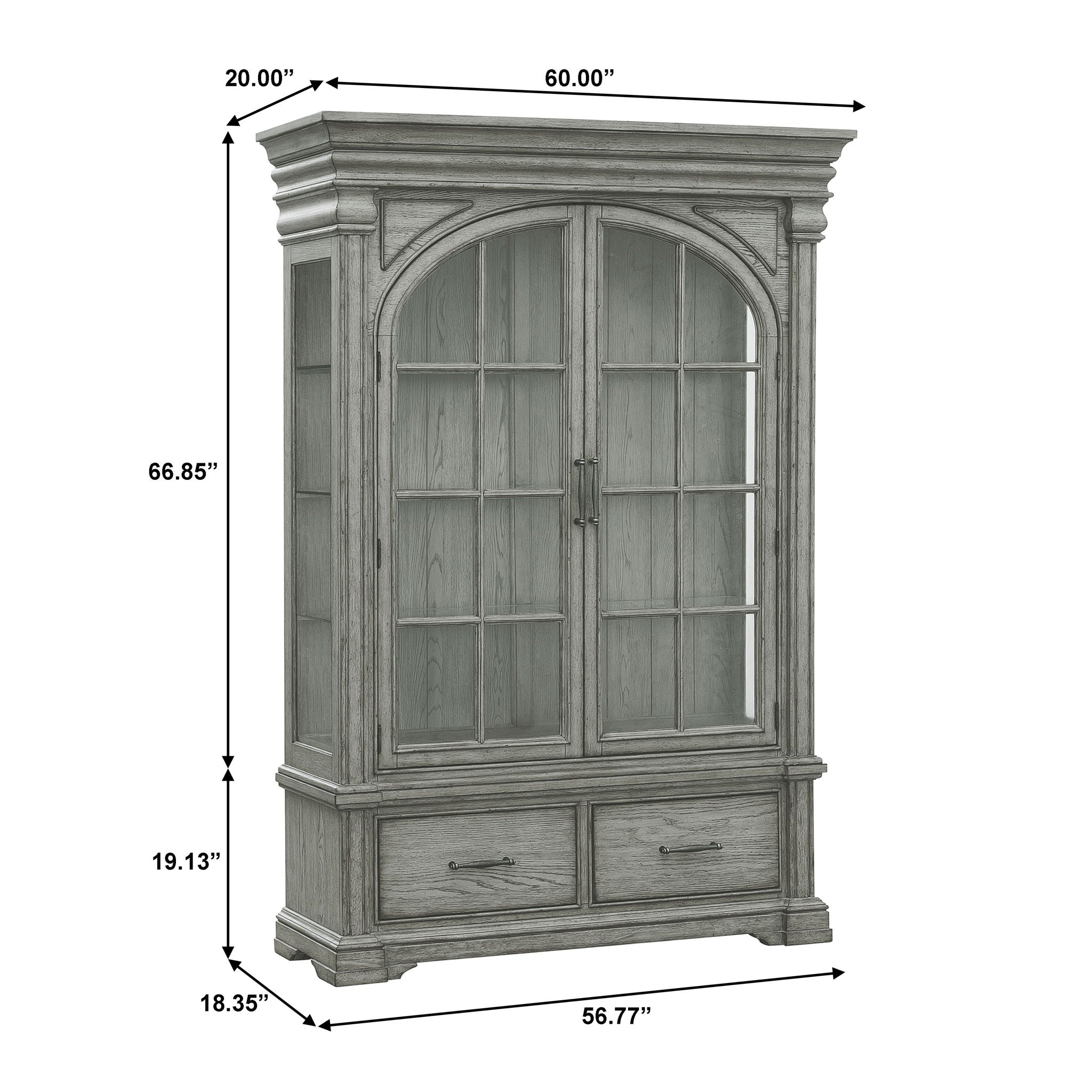 Madison Ridge - China Cabinet - Gray