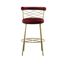 Modrest Dakin - Modern Glam Red & Gold Barstool