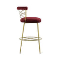 Modrest Dakin - Modern Glam Red & Gold Barstool